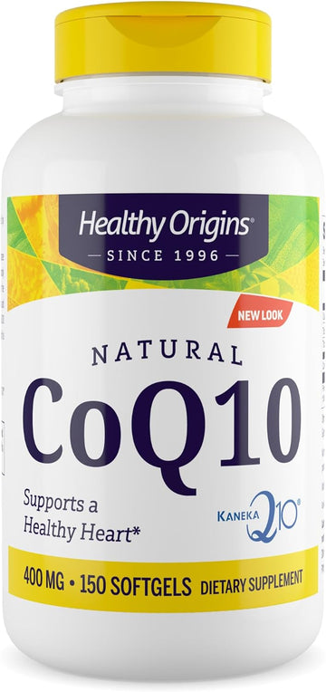 Healthy Origins CoQ10 (Kaneka Q10), 400 mg - Heart Health & Energy Supplement - Gluten-Free & Non-GMO Supplements - 150 Softgels
