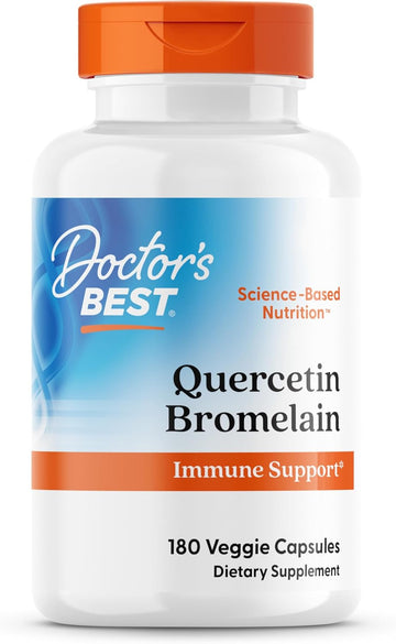 Doctor'S Best Quercetin Bromelain, Immunity Support Capsule, Heart, Joint & Healthy Respiratory System, Non-Gmo, Vegan, Gluten Free, Soy Free,180 Vc