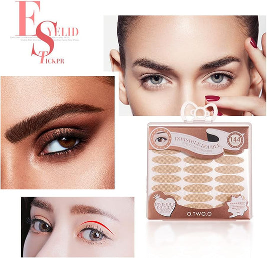 O.Two.O Beauty Tools Double Eyelid Stickers Invisible Fiber Strips Naturally Shaped Flesh-Colored Transparent Eye Stickers (Ets144-2)