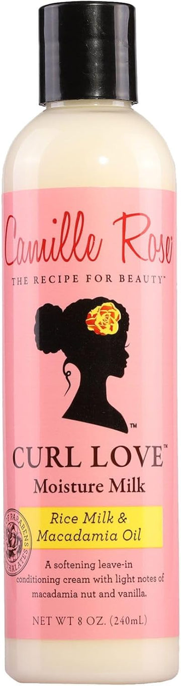 Camille Rose Curl Love Moisture Milk, Leave-In Conditioning Cream For Curls And Coils, Nourish And Strengthen, Macadamia Nut & Vanilla, 240 Ml (Pack Of 1)