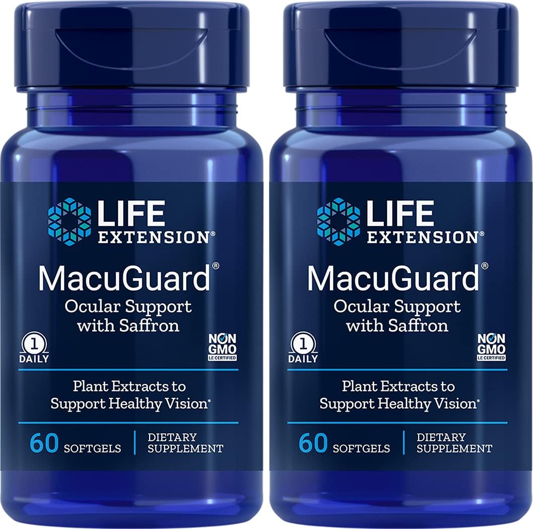 Life Extension Macuguard Ocular Support With Saffron, 60 Softgels (2 Pack)