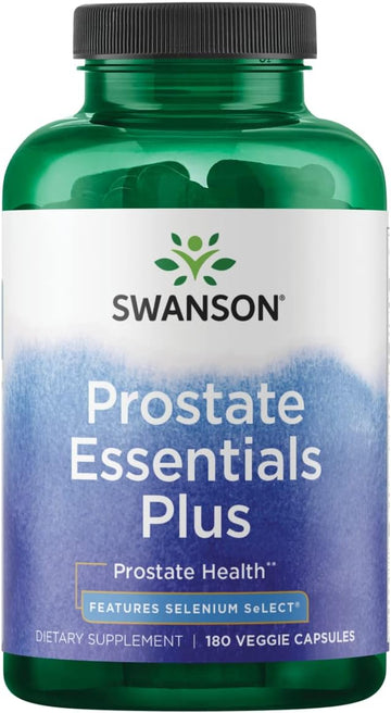 Swanson Prostate Plus - Natural Supplement For Men Promoting Healthy Urinary Tract Flow '&' Frequency - Supporting Overall Prostate Health - (180 Veggie Capsules)