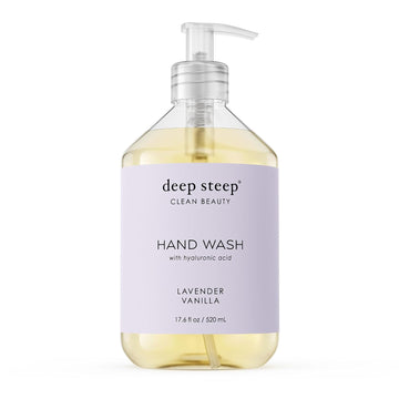 Deep Steep Liquid Hand Wash, Rosemary Mint, 17.6 Oz – Moisturizing Cleanser With Olive Oil, Aloe Vera, Glycerin & Hyaluronic Acid – Vegan, Clean Beauty, Soft & Nourished Hands