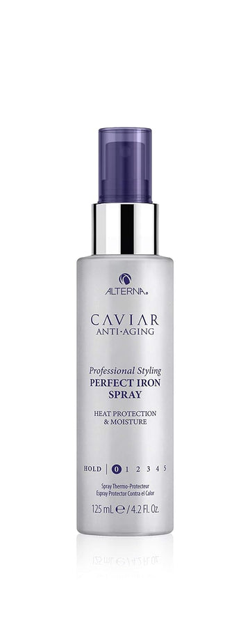 Alterna Caviar Professional Styling Perfect Iron Spray, 4.2 Fl Oz | Provides Heat Protection & High Shine | Sulfate Free