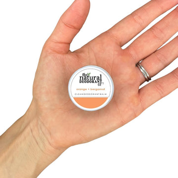 The Natural Deodorant Co. Mini/Sample Size 10G, Orange & Bergamot Clean Deo Balm, Lasts 10 Days, All Day Protection