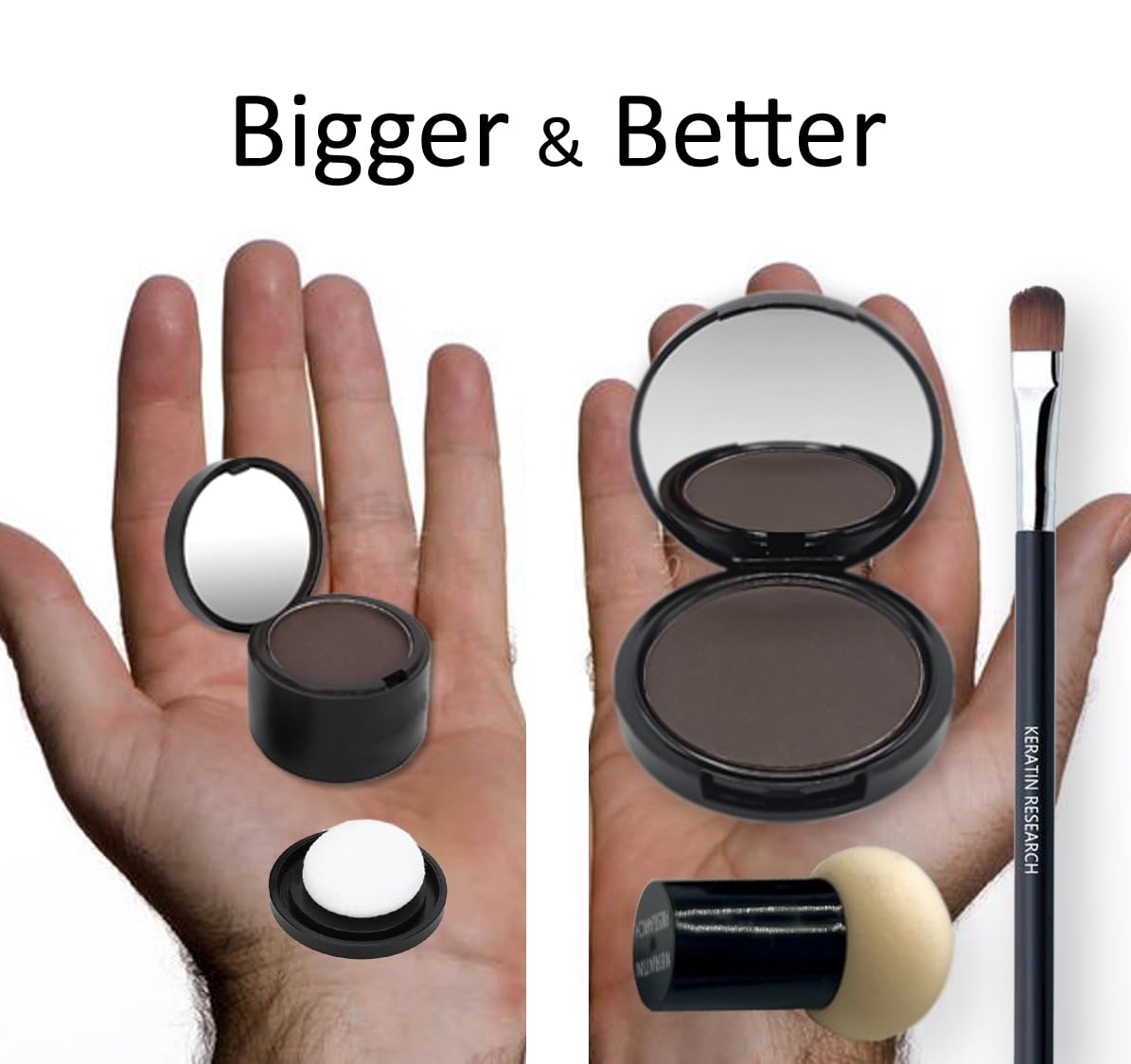 Keratin Research Hairline Filler Unisex Mineral Powder Root Touch-Up Hair Loss Concealer Scalp & Beard Bald Patch Coverage Fibers For Thinning Hair Waterproof Organic Natural Look (Dark Ash Brown, Xl) : Beauty & Personal Care