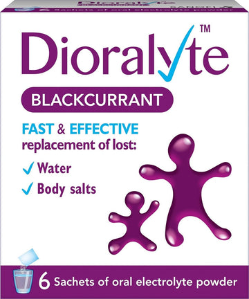 Dioralyte - Fast And Effective Supplement Treatment For Reducing Dehydration And Replacing Electrolytes (Mineral Salts) Of Lost Body Water And Salts- Blackcurrant Flavour - 6 Sachets (Pack Of 2)