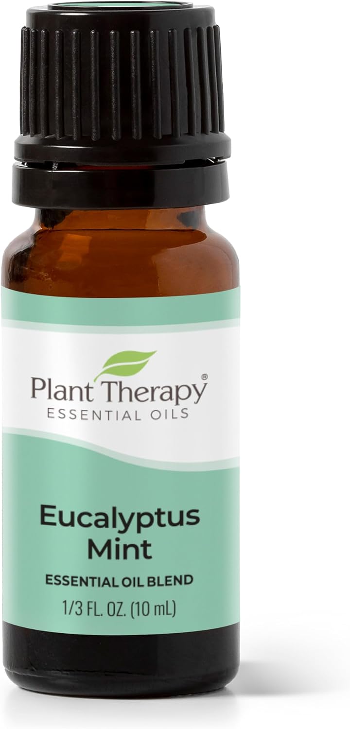 Plant Therapy Eucalyptus Mint Essential Oil Blend 10 Ml (1/3 Oz) Invigorating, Breathe Easier Aromatherapy Blend For Diffusers, Home, Shower Aromatherapy, 100% Pure, Undiluted, Therapeutic Grade