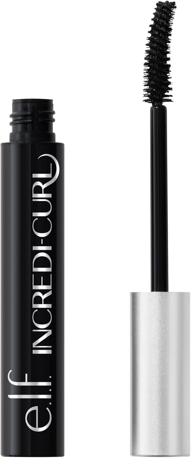 E.L.F. Incredi-Curl Mascara, Volumising Mascara For A Bold, Lasting, Lifted Curl, Smudge-Resistant Formula, Vegan & Cruelty-Free, Pitch Black