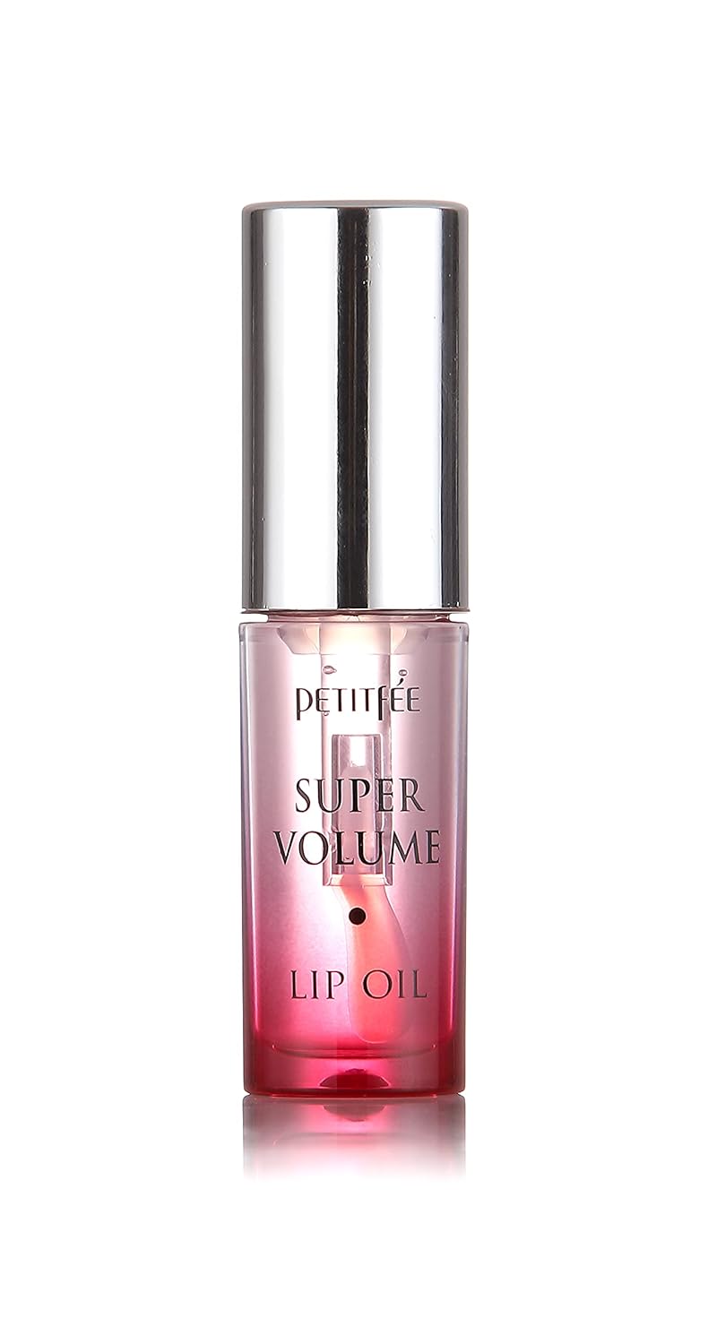 Petitfee Lip Oil Super Volume | 0.10 Oz | Plumping, Moisturizing, Glass Lips, Plump Lip Oil With Herbal Ingredients, Revitalizing, Volumizing, Nourishing Lips, Non-Sticky, Non-Artificial Colors