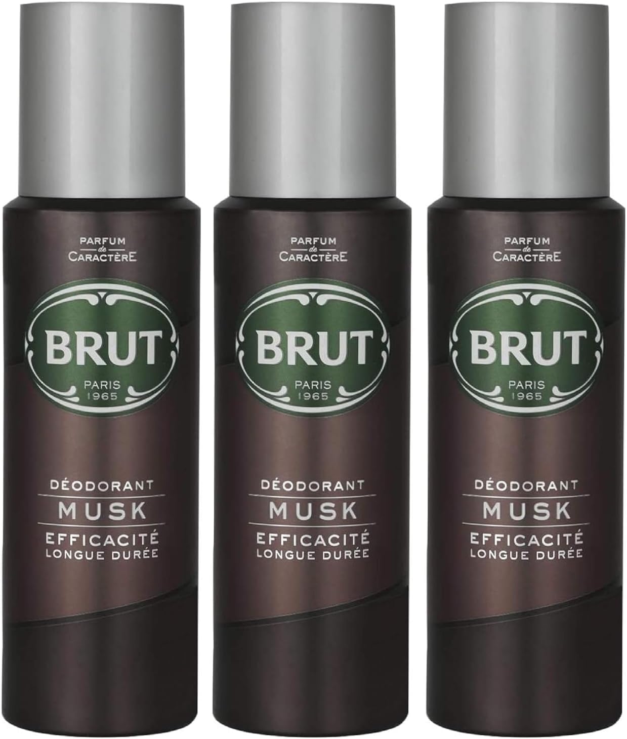 Brut Deodorant Body Spray Musk Long Duree 200Ml Three Pack