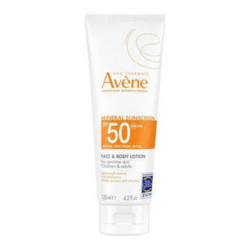 Avène Mineral Sunscreen Broad Spectrum Spf 50 Face And Body Lotion 4.23 Fl Oz