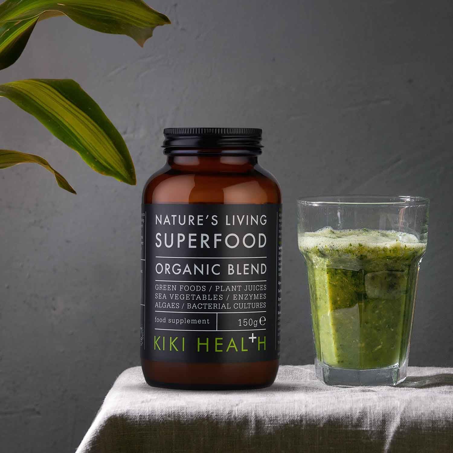 KIKI Health Nature's Living Superfood Powder - Immune System Support Blend of Raw Green Foods & Plant Juices - Contains 36 Alkalising Ingredients -Gluten Free, Suitable for Vegetarians & Vegans 150g : Amazon.co.uk: Beauty