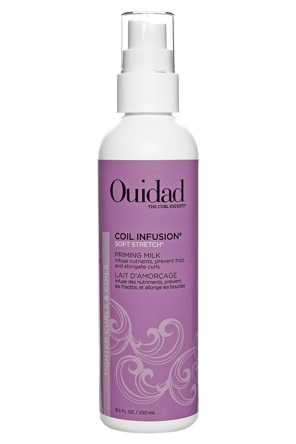 Ouidad Coil Infusion Soft Stretch Curl Priming Milk - Primer & Leave-In Treatment - Moisturizes, Defines, And Strengthens - 8.5 Oz