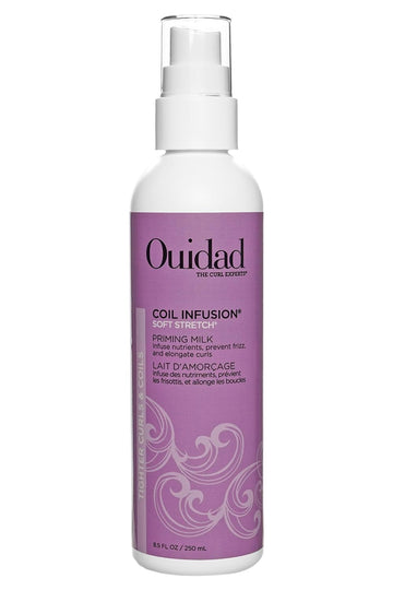 Ouidad Coil Infusion Soft Stretch Curl Priming Milk - Primer & Leave-In Treatment - Moisturizes, Defines, And Strengthens - 8.5 Oz