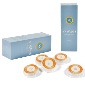 | V-Wipes | Unscented Sensitive Skin Daily Feminine Intimate Wipes | All Natural | Simple and Clean PH balanced Ingredients | 10ct