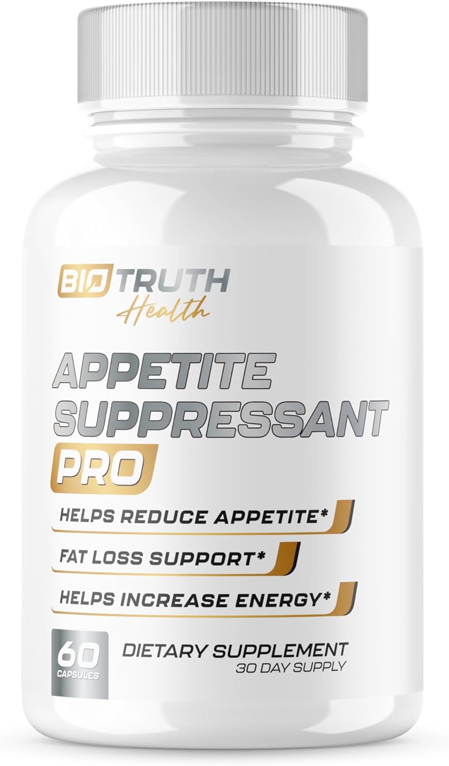 Biotruth Health | Best Appetite Suppressant For Weight Loss Pills For Women & Men | Fat Burner Supplement, Metabolism Booster, Carb Blocker | Extra Strength Diet Pills That Work Fast - 60 Capsules