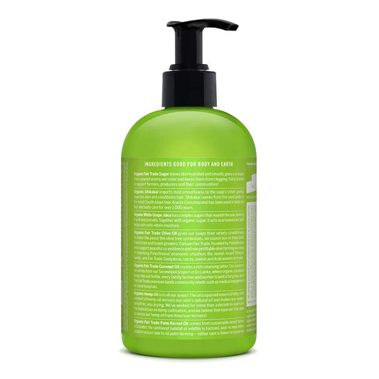 Dr. Bronner's - Organic Sugar Soap (Lemongrass, 12 Ounce) - Made with Organic Oils, Sugar and Shikakai Powder, 4-in-1 Use: Hands, Body, Face and Hair, Cleanses, Moisturizes and Nourishes, Vegan