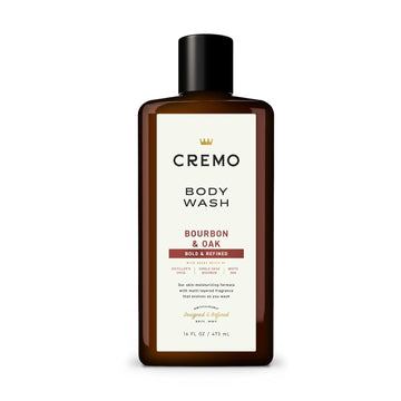 Cremo Rich-Lathering Bourbon & Oak Body Wash For Men, A Sophisticated Blend Of Distillers Spice, Fine Bourbon And White Oak, 16 Fl Oz