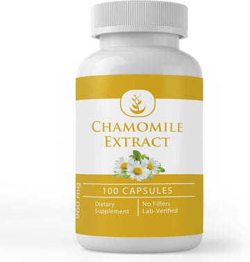 Pure Original Ingredients Chamomile Extract, (100 Capsules) Always Pure, No Additives Or Fillers, Lab Verified