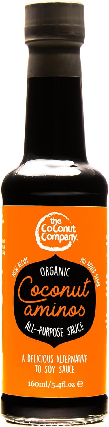 Organic Coconut Aminos - Vegan, Gluten-Free, Raw, Soy-Free, Amino Acids, Naturally Fermented, Low Salt, Coconut Seasoning, Soy Sauce Alternative (160Ml X1)