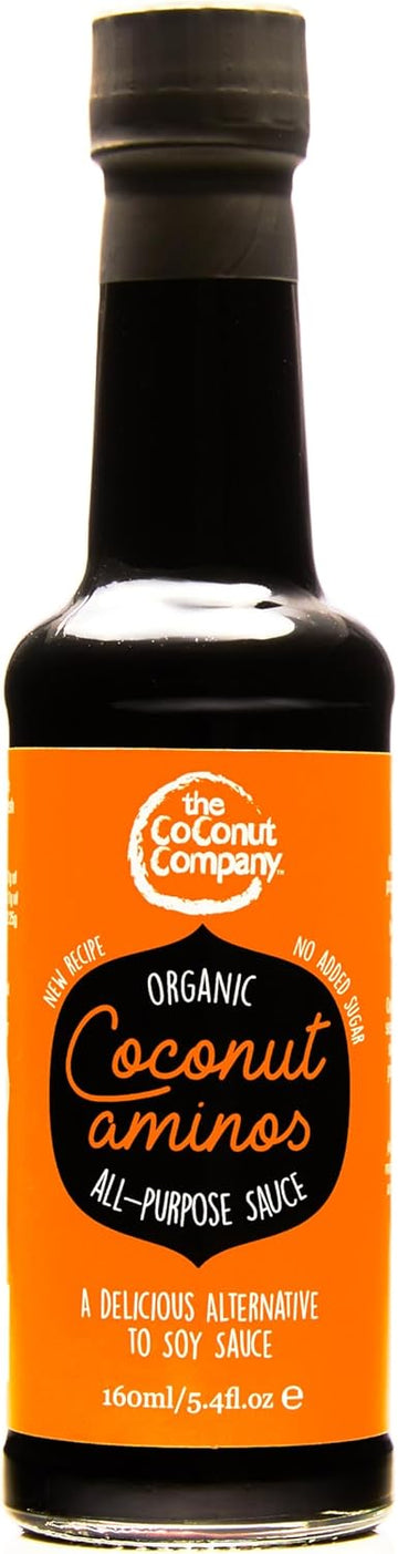 Organic Coconut Aminos - Vegan, Gluten-Free, Raw, Soy-Free, Amino Acids, Naturally Fermented, Low Salt, Coconut Seasoning, Soy Sauce Alternative (160Ml X1)