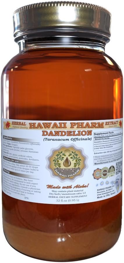 Dandelion (Taraxacum Officinale) Liquid Extract 32 Oz Unfiltered : Health & Household