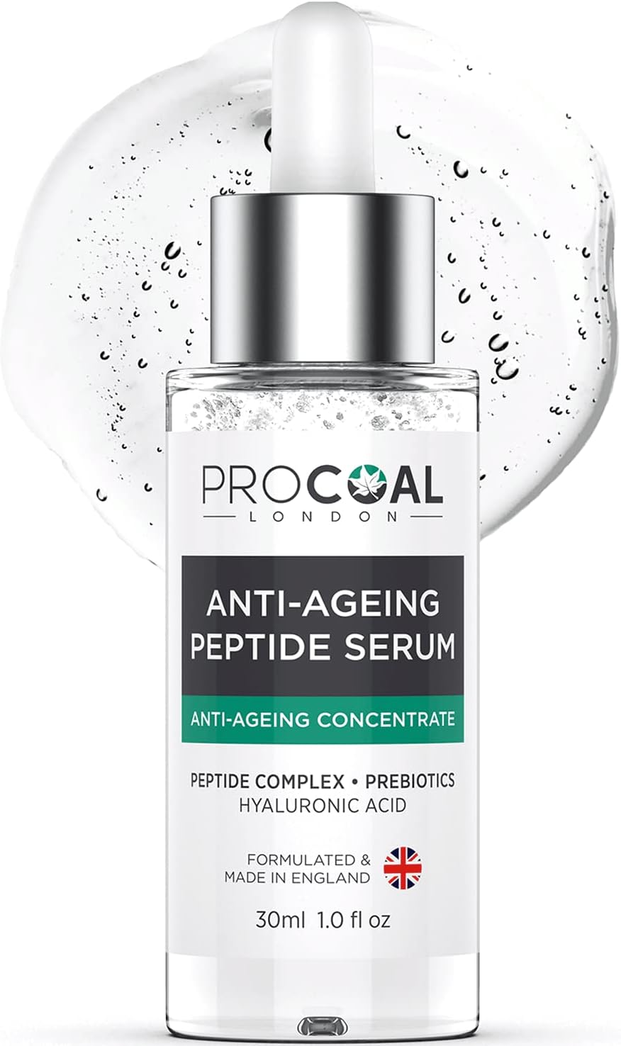 Argireline Serum, Peptide & Hyaluronic Acid Serum 30Ml By Procoal - Face Serum With Acetyl Hexapeptide-8, 100% Recyclable Packaging, Vegan, Made In Uk