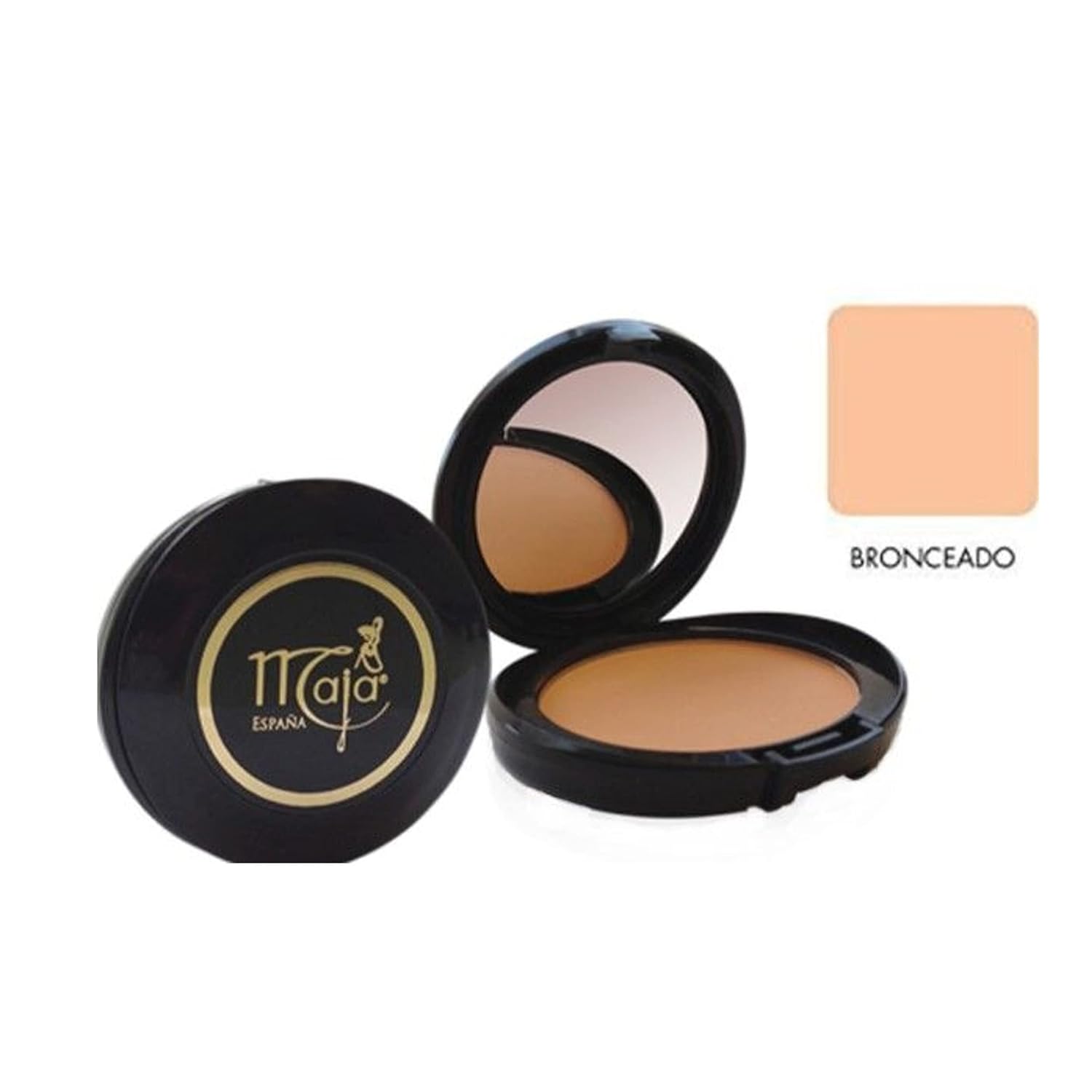 Bronceado Maja Pressed Powder| Delicately Scented Pressed Powder, Mirror And Tassel Compartment For Flawless Skin; 0.53 Ounces : Face Powders : Beauty & Personal Care