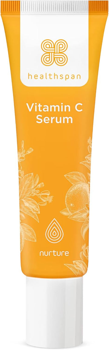 Healthspan Vitamin C Serum (30Ml) | Boost Radiance & Smooth Lines & Wrinkles | Triple Source Vitamin C To Support Collagen Formation | With Ferulic Acid, Hyaluronic Acid And Vitamin E | Vegan