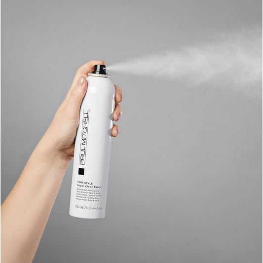 Paul Mitchell Super Clean Extra Finishing Hairspray, Maximum Hold, Shiny Finish, For All Hair Types, 9.5 Oz