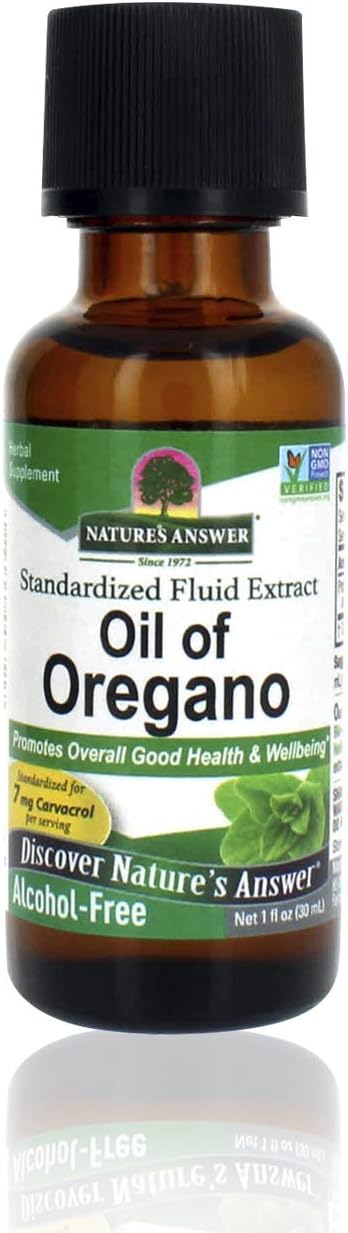 Nature'S Answer Oil Of Oregano Leaf 1Oz Extract | 7Mg Of Carvacol | Supports Digestive Function | Promotes Overal Wellness | Gluten & Alcohol-Free | Single Count