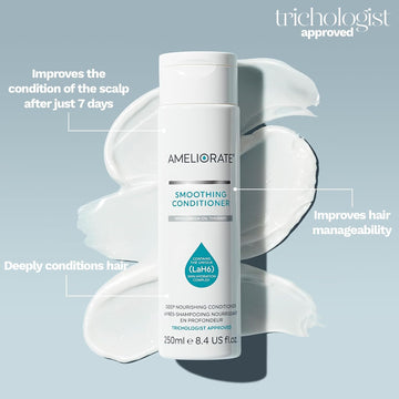 Ameliorate Smoothing Conditioner 250Ml | Lab6, Oat Oil, Starflower | Dermatologically Tested, Trichologist Approved