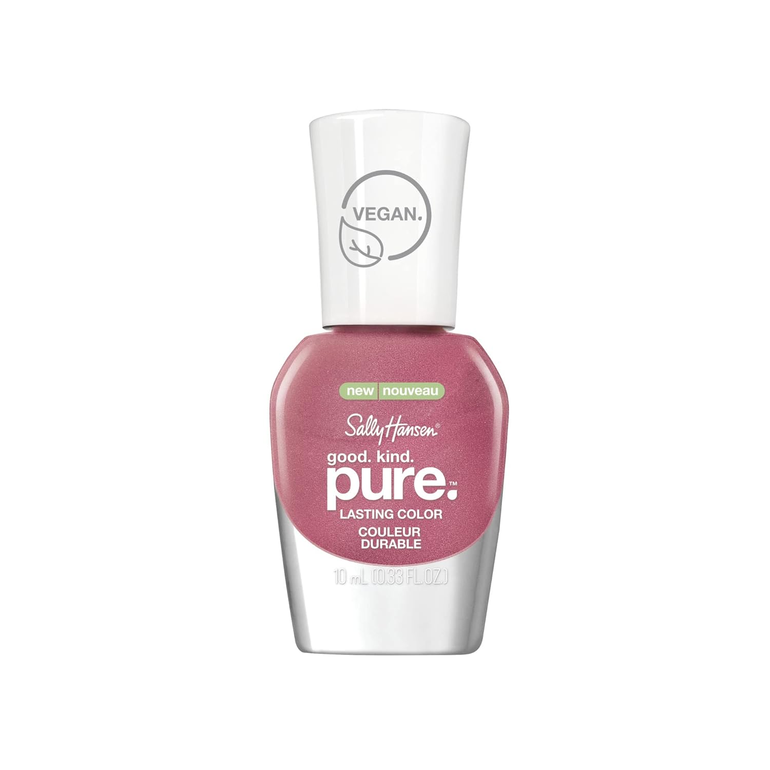 Sally Hansen Good Kind Pure Vegan Nail Colour, Pink Sapphire, 0.33 Fl Oz, Packaing May Vary