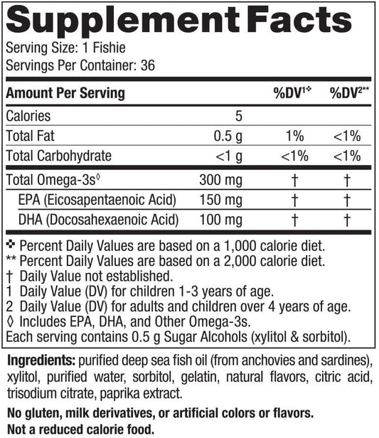 Nordic Naturals Nordic Omega-3 Fishies, Tutti Frutti - 36 Fishies - 300 mg Total Omega-3s with EPA & DHA - Healthy Brain, Mood, Vision & Immune System - Non-GMO - 36 Servings