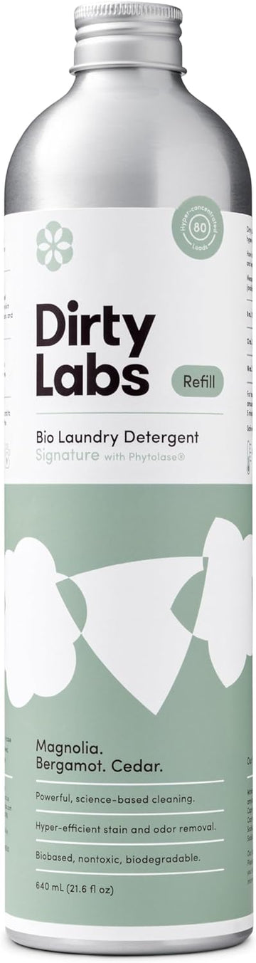 Dirty Labs | Signature Scent Bio-Liquid Laundry Detergent 80 Loads (21.6 Fl Oz) Hyper-Concentrated High Efficiency & Standard Machine Washing Nontoxic, Biodegradable Stain Odor Removal