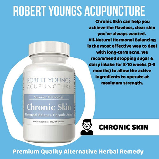 Chronic Acne Clear Skin Treatment 180 Caps! Natural Herb Based Remedy & Medication Capsules | Best Effective Herbal Vitamin Complex & Organic Alternative Medicine Supplement Teen Men Women Boy Girl