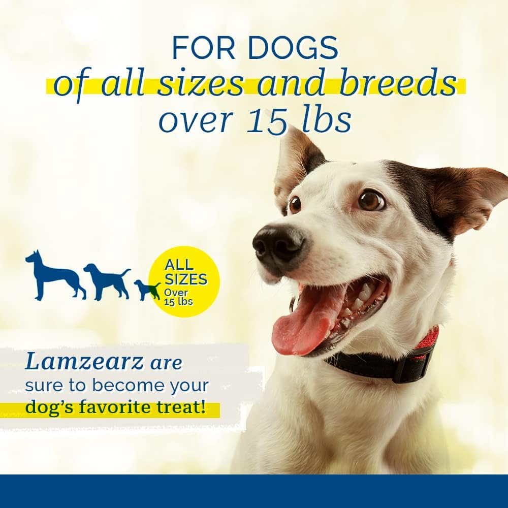 PCI Pet Center Inc Lamzearz - 10 Pack of Premium Lamb Ear Dog Treats : Pet Supplies