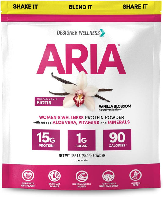 Designer Wellness Aria Women's Wellness Protein Powder Bundled with 3 different Protein smoothies