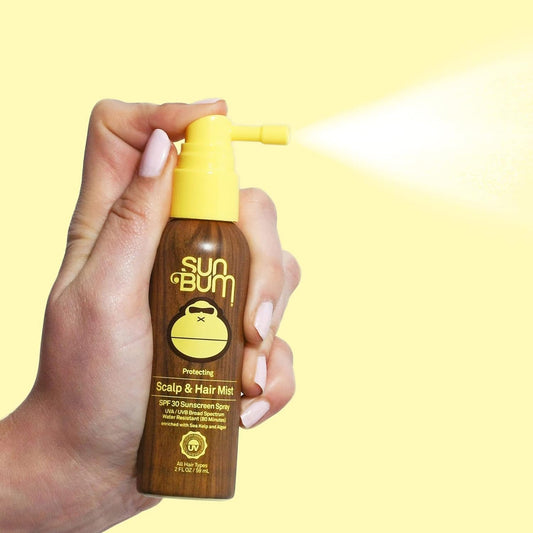 Sun Bum Original SPF 30 Sunscreen Scalp and Hair Mist I Vegan and Hawaii 104 Reef Act Compliant (Octinoxate Oxybenzone Free) I Broad Spectrum UVA/UVB Sunscreen Spray with Vitamin E I 2 OZ