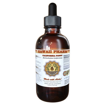 Hawaiipharm Certified Organic California Poppy (Eschscholzia Californica) Liquid Extract 4 Oz
