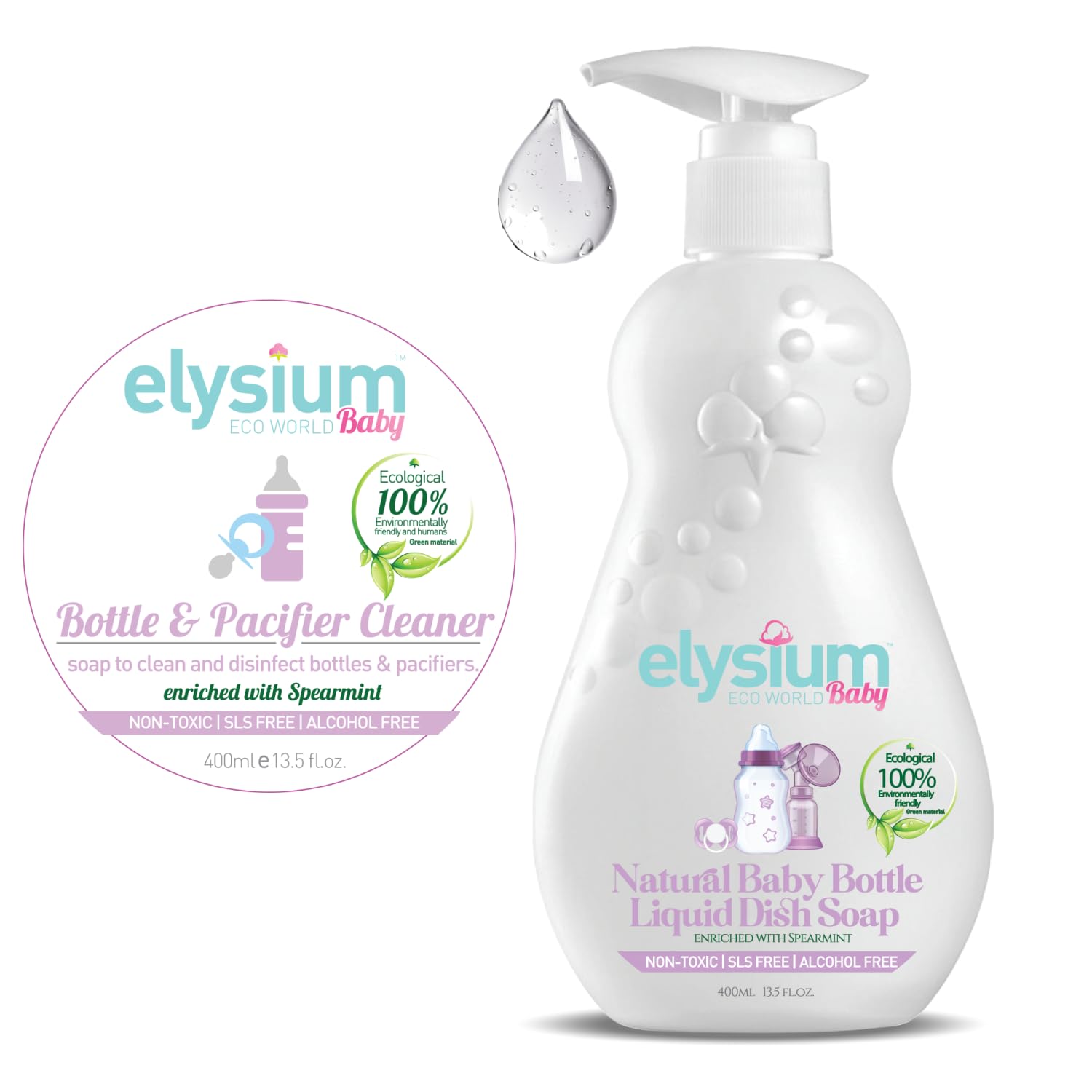 Premium Baby Dish Soap And Baby Bottle Cleaner Baby Bottle Soap Non - Toxic Ingredients Ecological Liquid Formula for Effective & Easy Cleaning Baby Travel Essentials 13.5 Fl Oz Pack Of 1