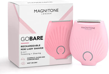 Magnitone Gobare Rechargeable Waterproof Compact Mini Lady Shaver For Legs, Underarms And Bikini Line (Aqua)
