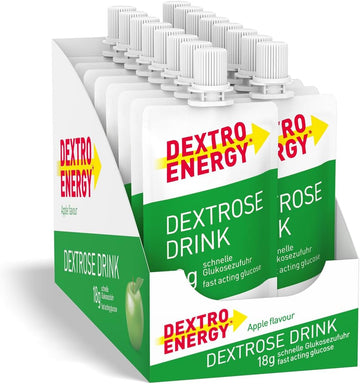 Dextro Energy Dextrose Drink, Apple, Liquid Glucose, Alternative To Glucose Tablets, 50Ml Pack Of 16