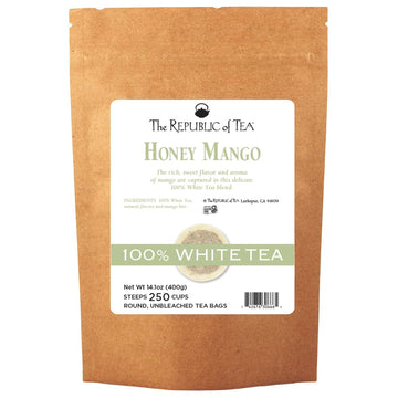 The Republic Of Tea Honey Mango 100% White Tea, 250 Tea Bag Bulk