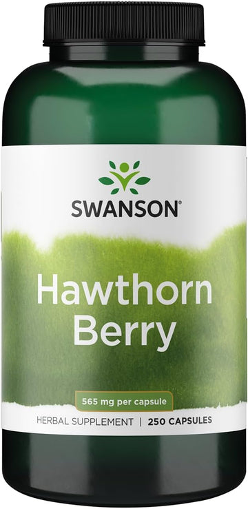 Swanson Hawthorn Berry - Antioxidant, Circulation Support (250 Capsules, 565 Mg Each)