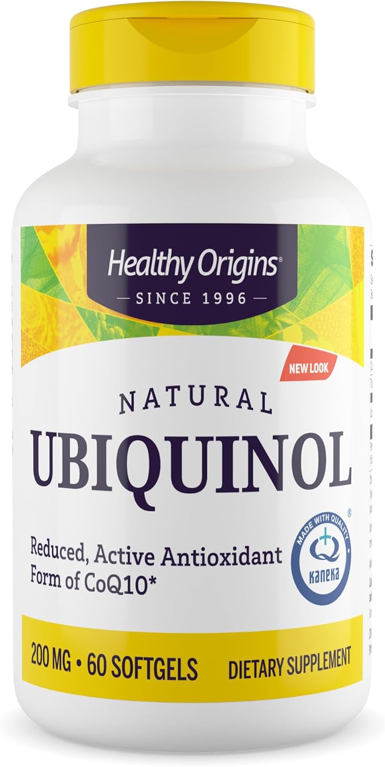 Healthy Origins Ubiquinol (Active Form Of Coq10), 200 Mg - Kaneka Ubiquinol Supplements For Heart Health & Antioxidant Support - Gluten-Free & Non-Gmo Supplement - 150 Softgels