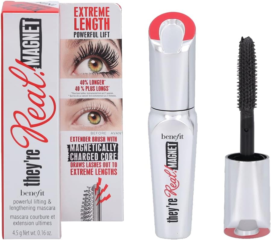 BENEFIT They're Real! Magnet Extreme Lengthening Mascara 4.5 g Travel-Size Powerful Lifting & lengthening Mascara, Black