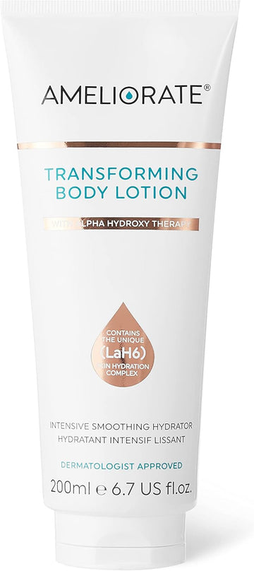 Ameliorate Transforming Body Lotion 200Ml - Illuminating Glow Formula | Lab6, Lactic Acid, Ahas | Dermatologically Tested, Menopause Friendly