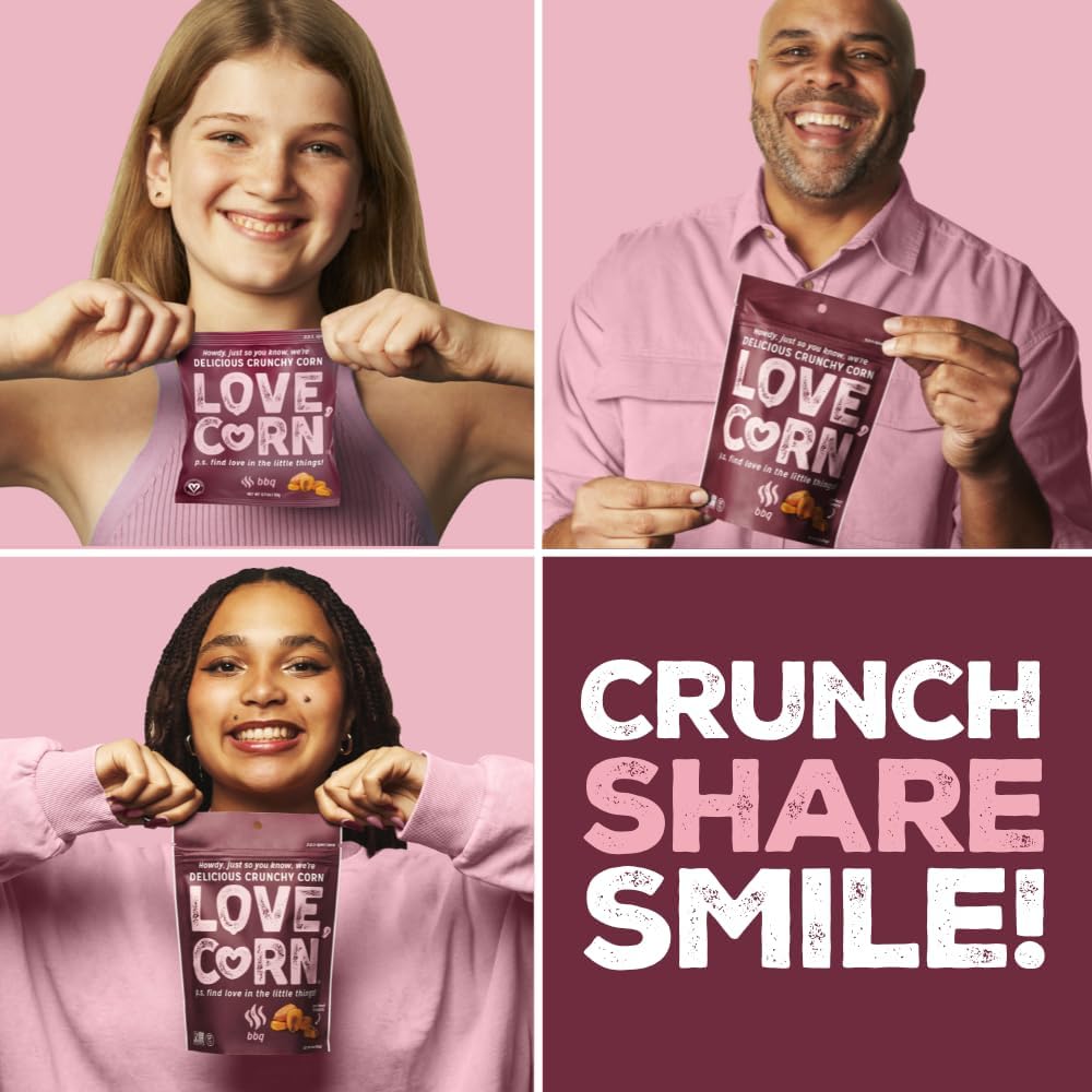 LOVE CORN BBQ Crunchy Corn Snack 115g x 6 Bags – Healthy Snacks Ideal for Gluten Free & Vegan Diets – Low Sugar Alternative for Crisps, Mixed Nuts & Pretzels – Perfect To Graze On : Amazon.co.uk: Grocery